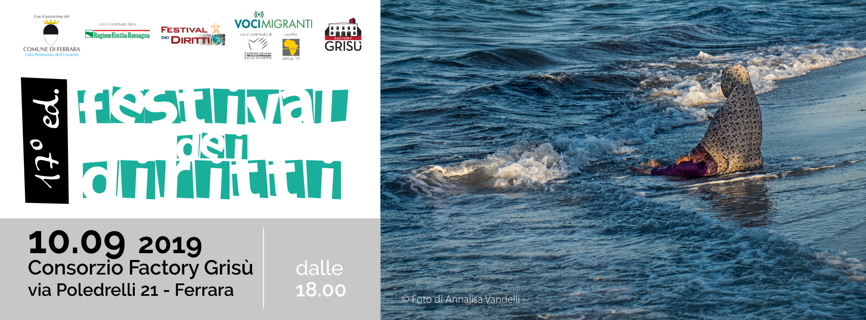 Presentazione ufficiale della 17a Edizione del Festival dei Diritti di Ferrara: mostra fotografica e spettacolo teatrale