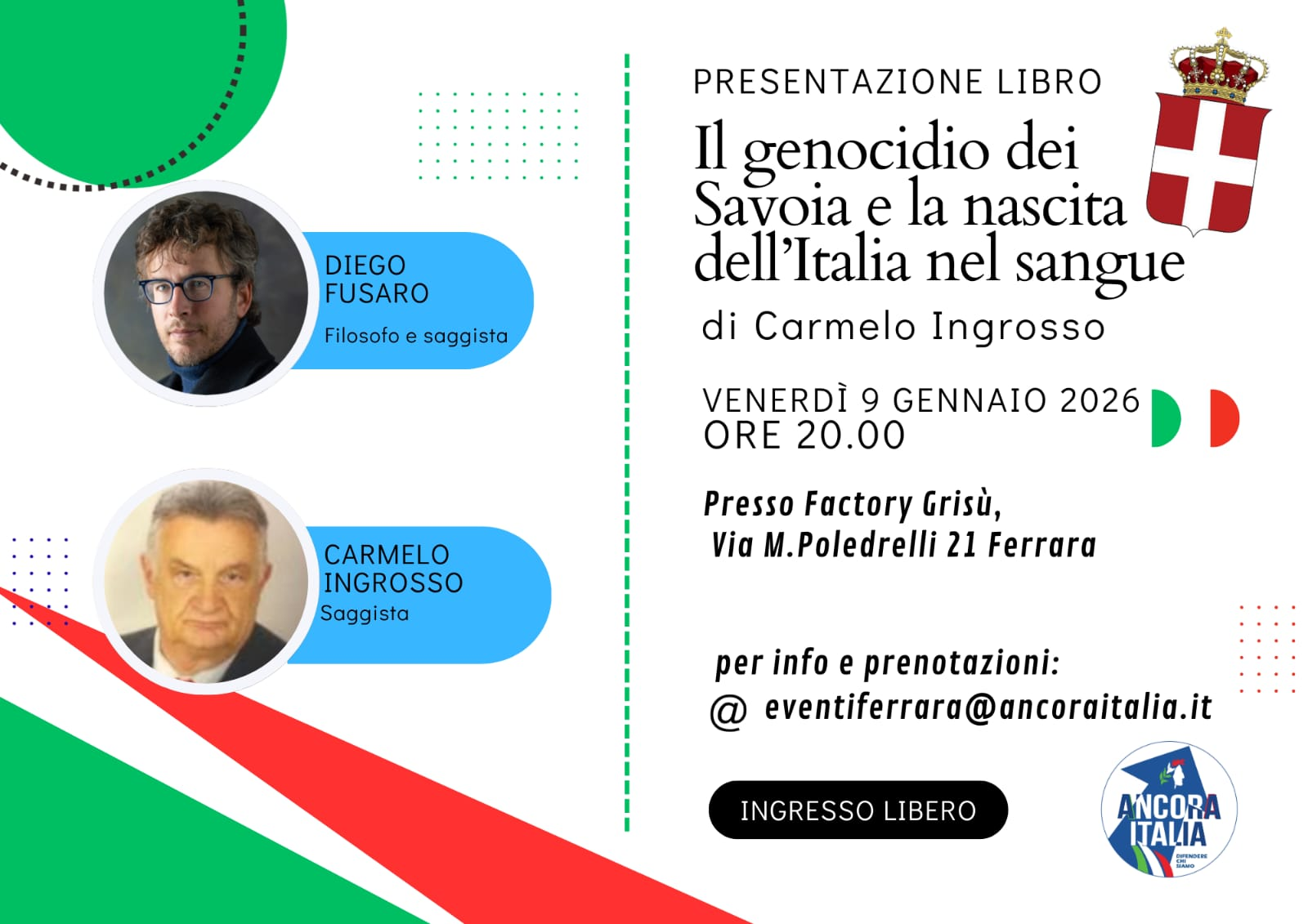 ANCORA ITALIA - Savoia, Fascismo e Repubblica